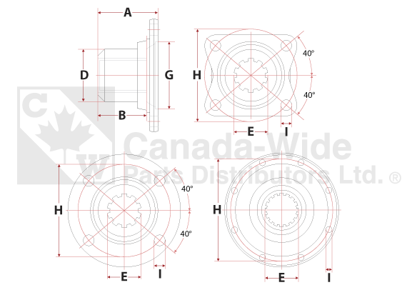 Companion Flages Measurement Diagram